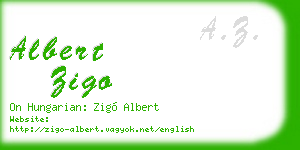 albert zigo business card